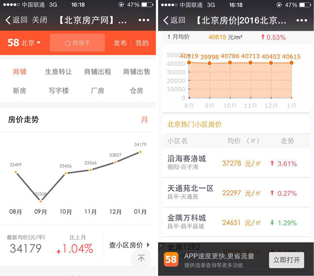 Pricing-trend WeChat real estate